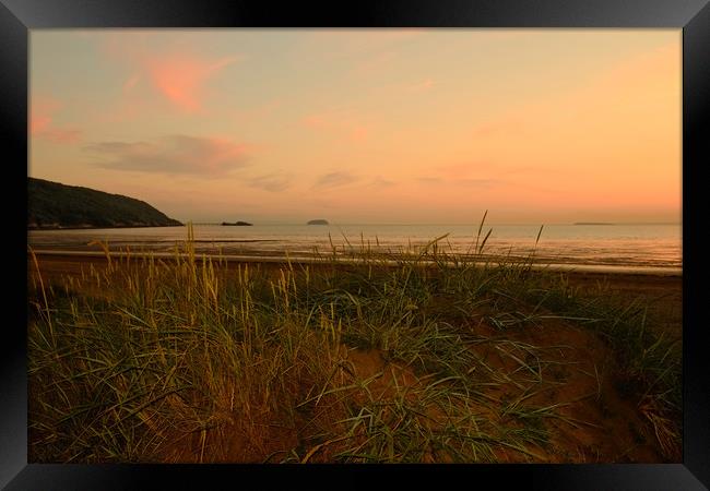 Sunset at Sand Bay Framed Print by Diana Mower