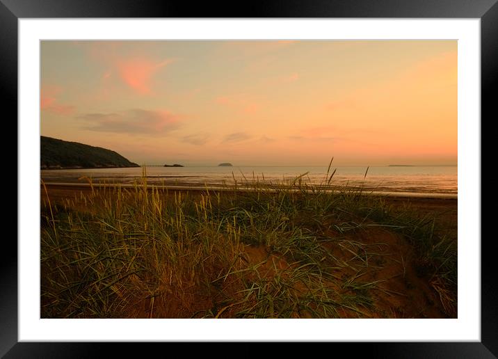 Sunset at Sand Bay Framed Mounted Print by Diana Mower