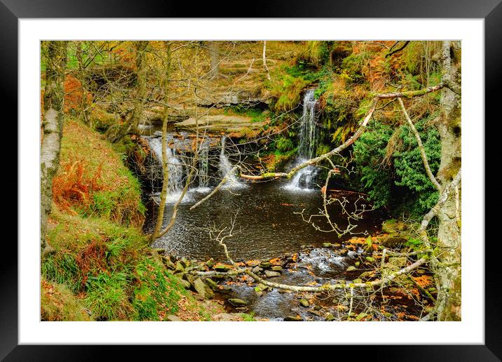 Lumb Falls  Framed Mounted Print by Diana Mower