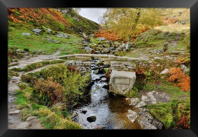 Bronte Bridge Haworth Moor Framed Print by Diana Mower