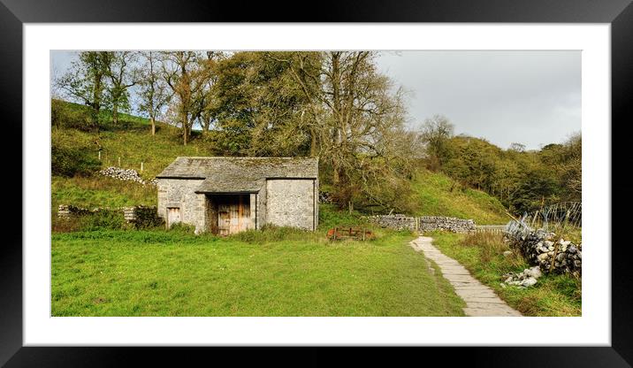 Old Stone Barn Malham  Framed Mounted Print by Diana Mower