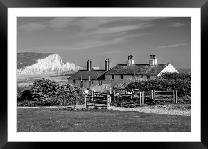 The Seven Sisters in mono Framed Mounted Print by Diana Mower