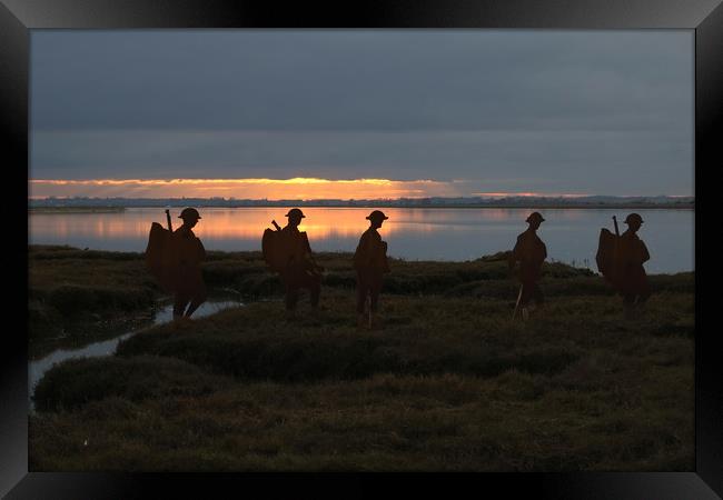 Mersea Island Silhouettes Framed Print by Diana Mower