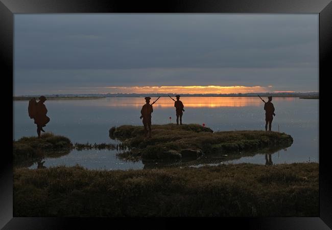 Mersea Island Silhouettes Framed Print by Diana Mower