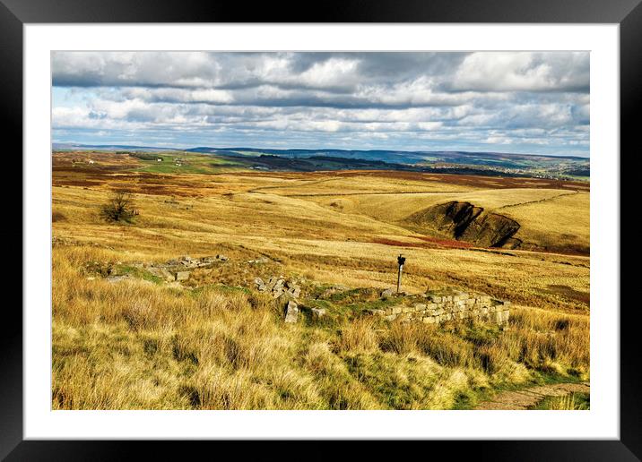 Middle Withens, Stanbury Moor Framed Mounted Print by Diana Mower