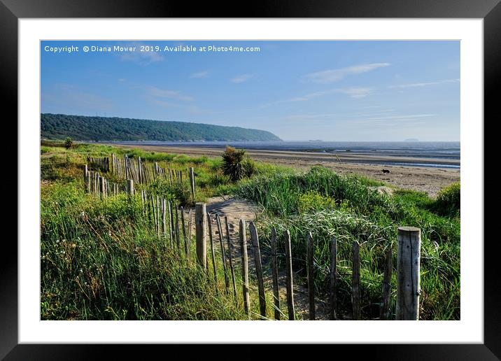 Sand Bay Beach Somerset Framed Mounted Print by Diana Mower