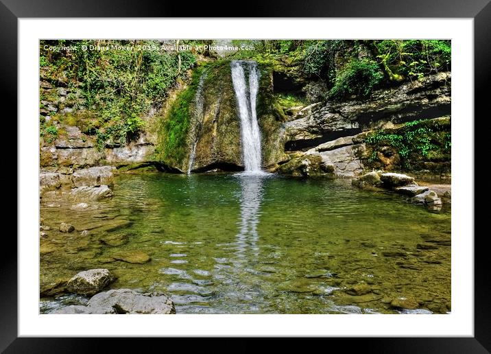 Janets Foss Waterfall Framed Mounted Print by Diana Mower