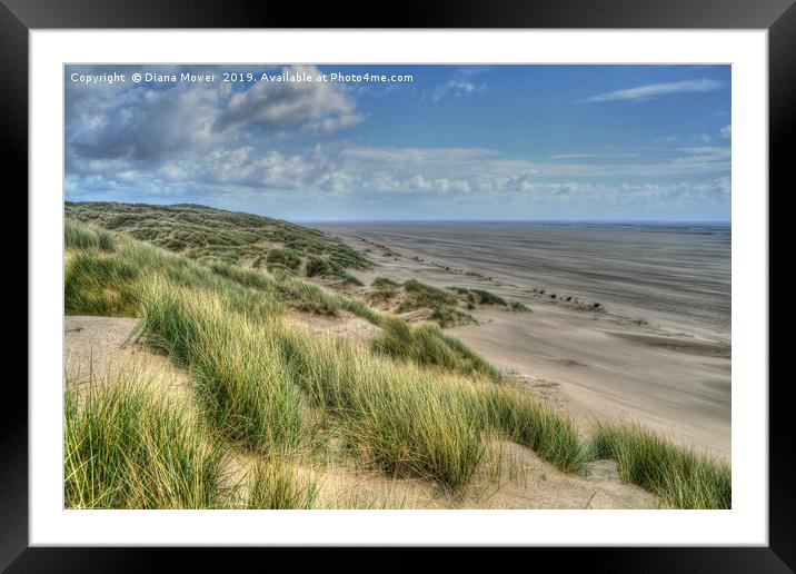 St Annes beach Lancashire  Framed Mounted Print by Diana Mower