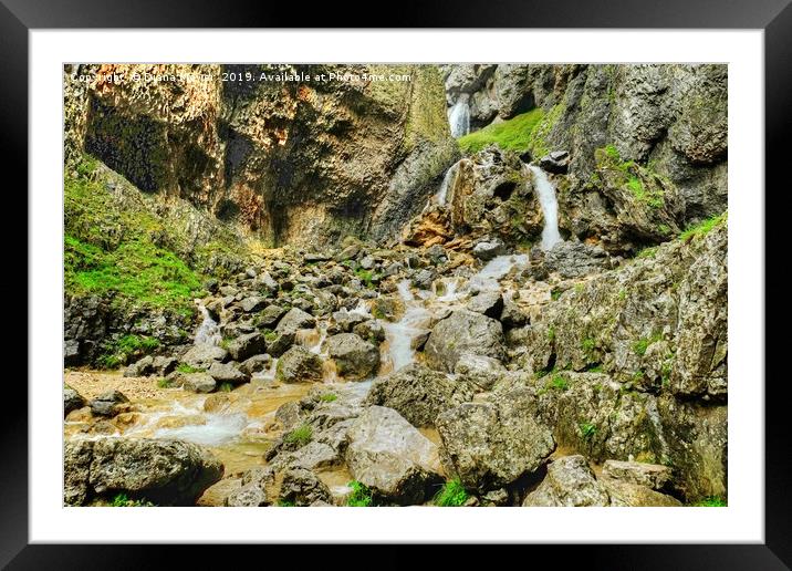 Gordale Scar Yorkshire Dales Framed Mounted Print by Diana Mower