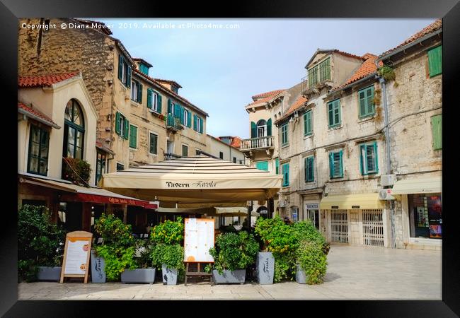 The Old Town Split Croatia Framed Print by Diana Mower