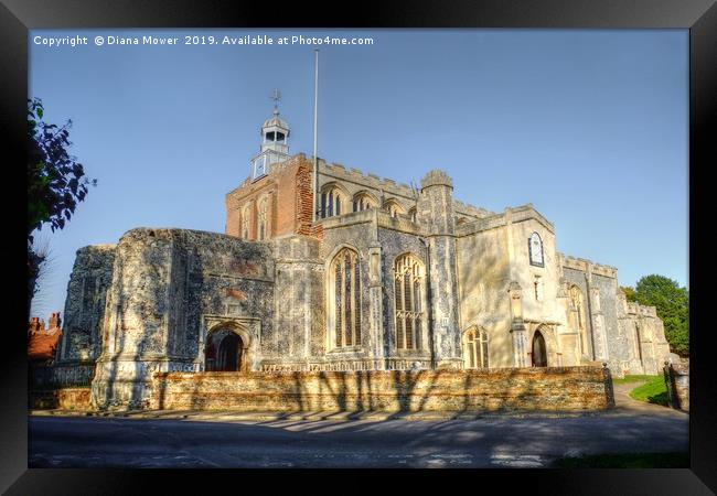 East Bergholt Church Framed Print by Diana Mower