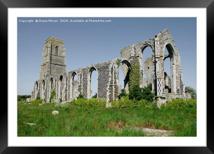 The Church of St Andrew Covehithe Framed Mounted Print by Diana Mower