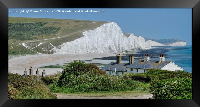 The Seven Sisters Sussex Framed Print by Diana Mower