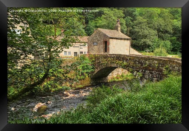 The Stone Bridge at Gibson Mill, Yorkshire, Framed Print by Diana Mower
