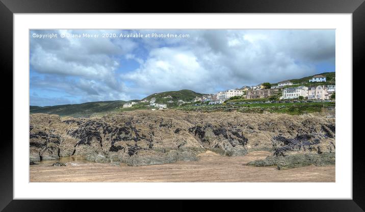 Woolacombe Devon  Framed Mounted Print by Diana Mower