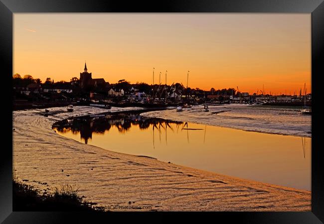 Maldon Skyline October evening Framed Print by Diana Mower