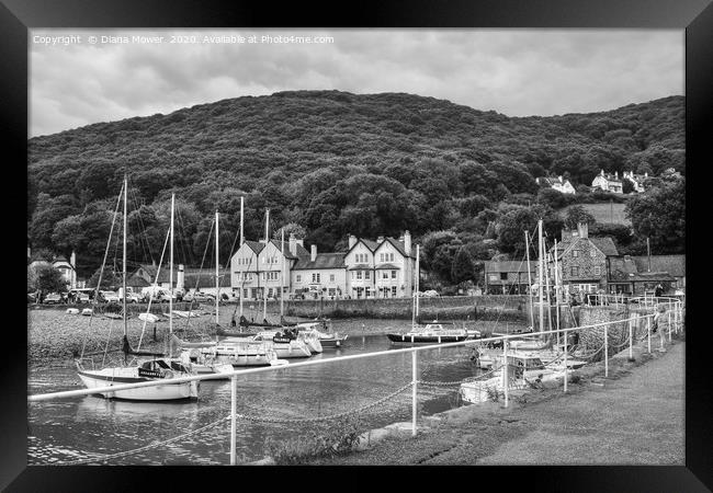 Porlock Weir Somerset Exmoor Framed Print by Diana Mower