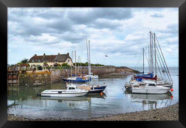 Porlock Weir Somerset Exmoor Framed Print by Diana Mower