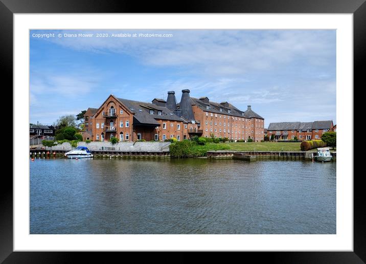Oulton Broad Suffolk Framed Mounted Print by Diana Mower