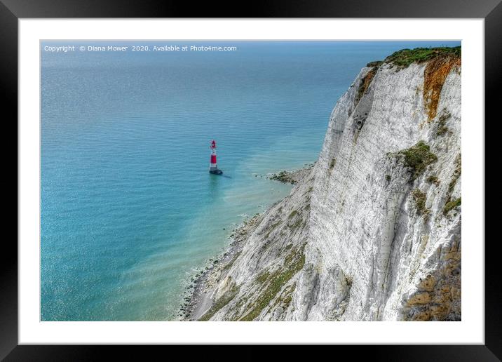 Beachy Head Sussex Framed Mounted Print by Diana Mower