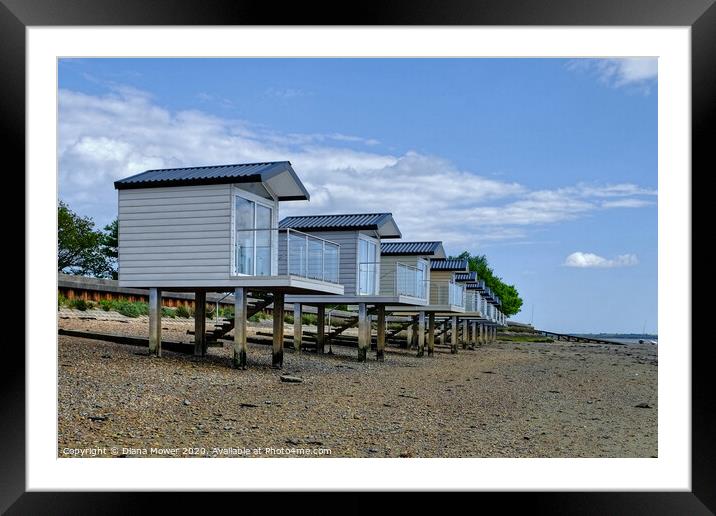 Mill beach Essex Osea View Framed Mounted Print by Diana Mower