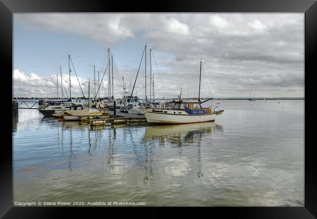 Heybridge basin near Maldon Essex Framed Print by Diana Mower