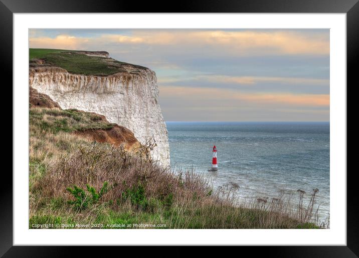 Beachy Head Sussex Framed Mounted Print by Diana Mower