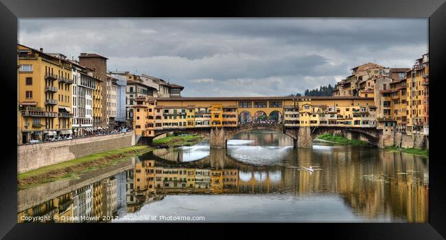  Ponte Vecchio Florence Tuscany Italy  Framed Print by Diana Mower