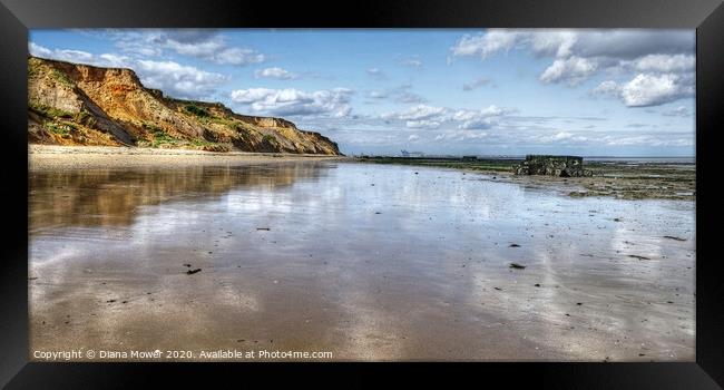 Walton on the Naze beach Essex Framed Print by Diana Mower