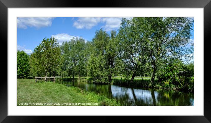  The River Stour at Dedham Framed Mounted Print by Diana Mower