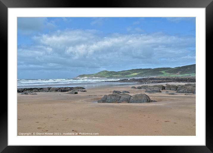 Woolacombe beach Devon  Framed Mounted Print by Diana Mower