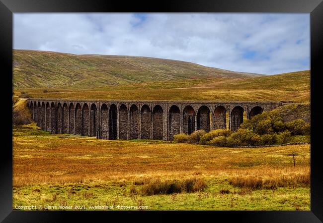 Ribblehead Viaduct Yorkshire Dales Framed Print by Diana Mower