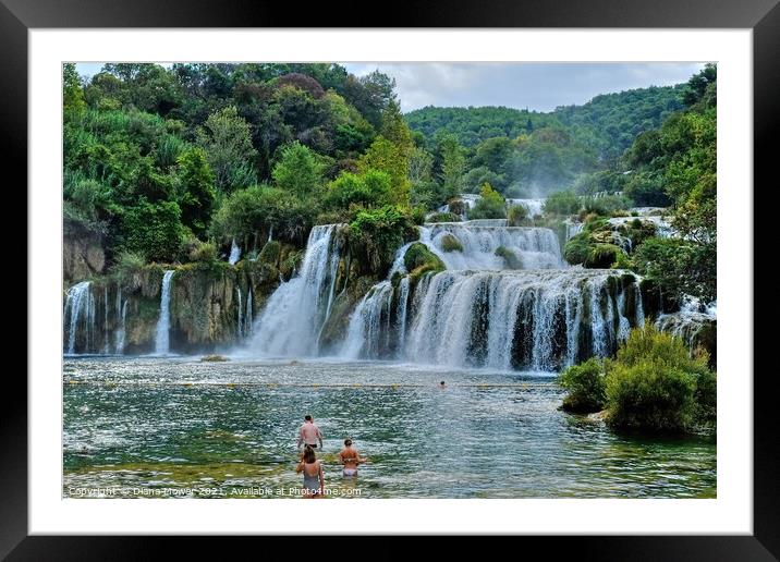 Skradinski buk  Waterfalls Krka Croatia  Framed Mounted Print by Diana Mower