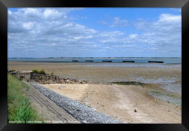 Bradwell on sea beach  Framed Print by Diana Mower