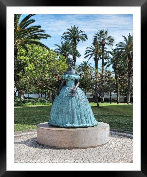 Funchal Bronze Statue Sissy Framed Mounted Print by Diana Mower