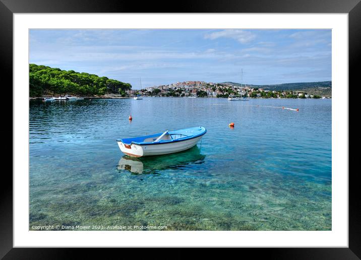 Rogoznica Bay Croatia Framed Mounted Print by Diana Mower