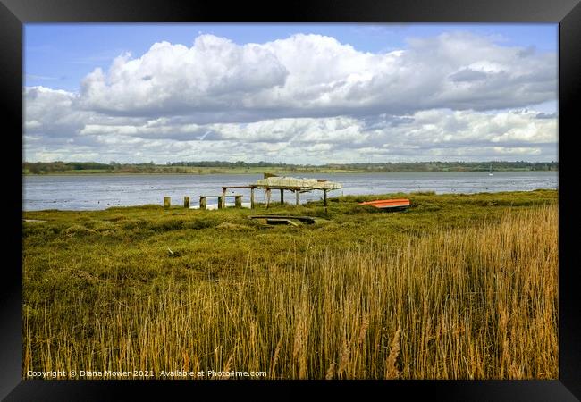 River Stour Mistley Essex Framed Print by Diana Mower