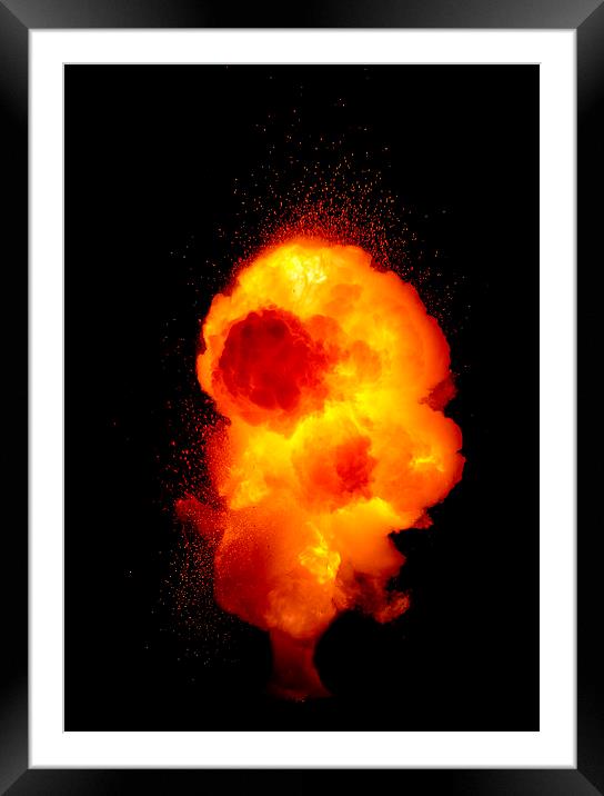 Explosion Framed Mounted Print by Shane Lewis