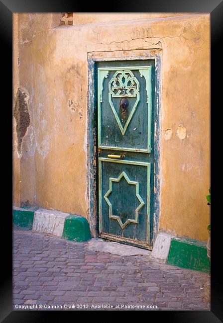 Moroccan door Framed Print by Carmen Clark