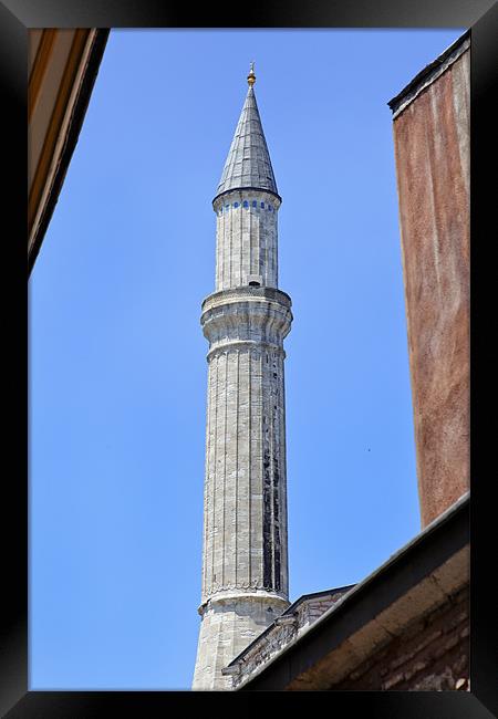 Calling Tower Hagia Sophia Framed Print by Arfabita  