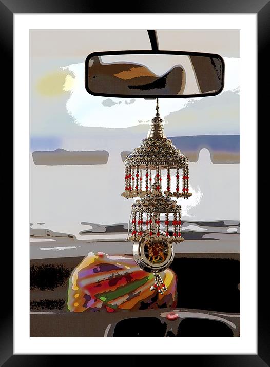 Indian taxi Danglers Framed Mounted Print by Arfabita  