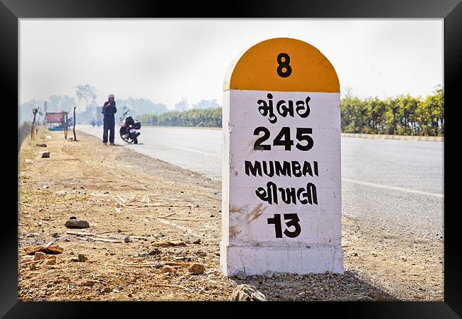 Still 245 kilometersto Mumbai Framed Print by Arfabita  