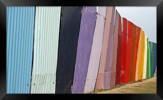 Coloured Corrugated Sheets only in india Framed Print by Arfabita  