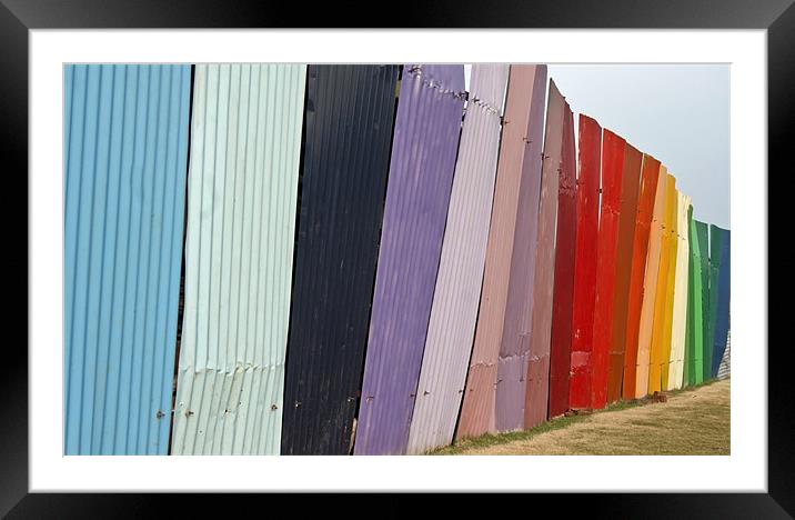 Coloured Corrugated Sheets only in india Framed Mounted Print by Arfabita  