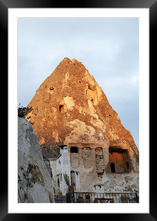 Early morning sunrays Cappadocia Caves Framed Mounted Print by Arfabita  