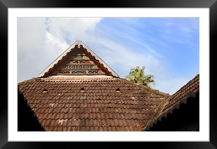Kerala Architecture internal Courtyard Framed Mounted Print by Arfabita  