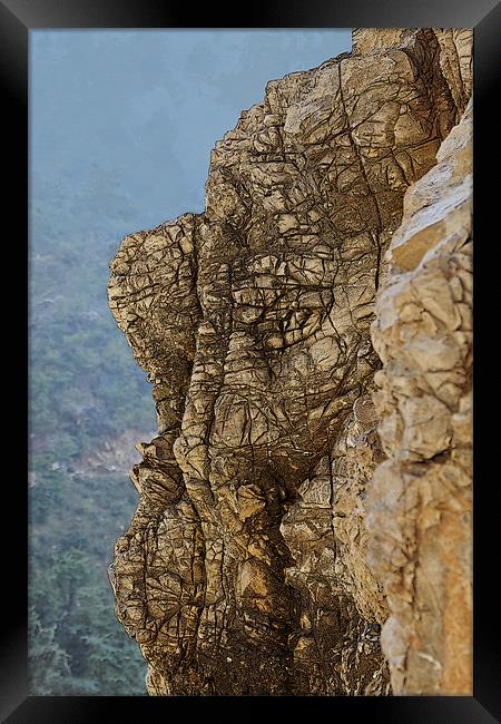 Natural phenomina elephants head rockface Framed Print by Arfabita  
