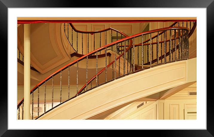 Framed spiral staircase Framed Mounted Print by Arfabita  