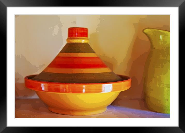 Moroccan Tagine and pitcher Framed Mounted Print by Arfabita  
