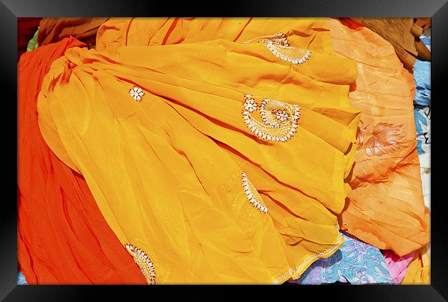 Colors of Laundry at Dhobhi Ghat Framed Print by Arfabita  